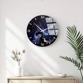 Wallity Reloj de Pared Decorativo de Cristal Multicolor 40 cm